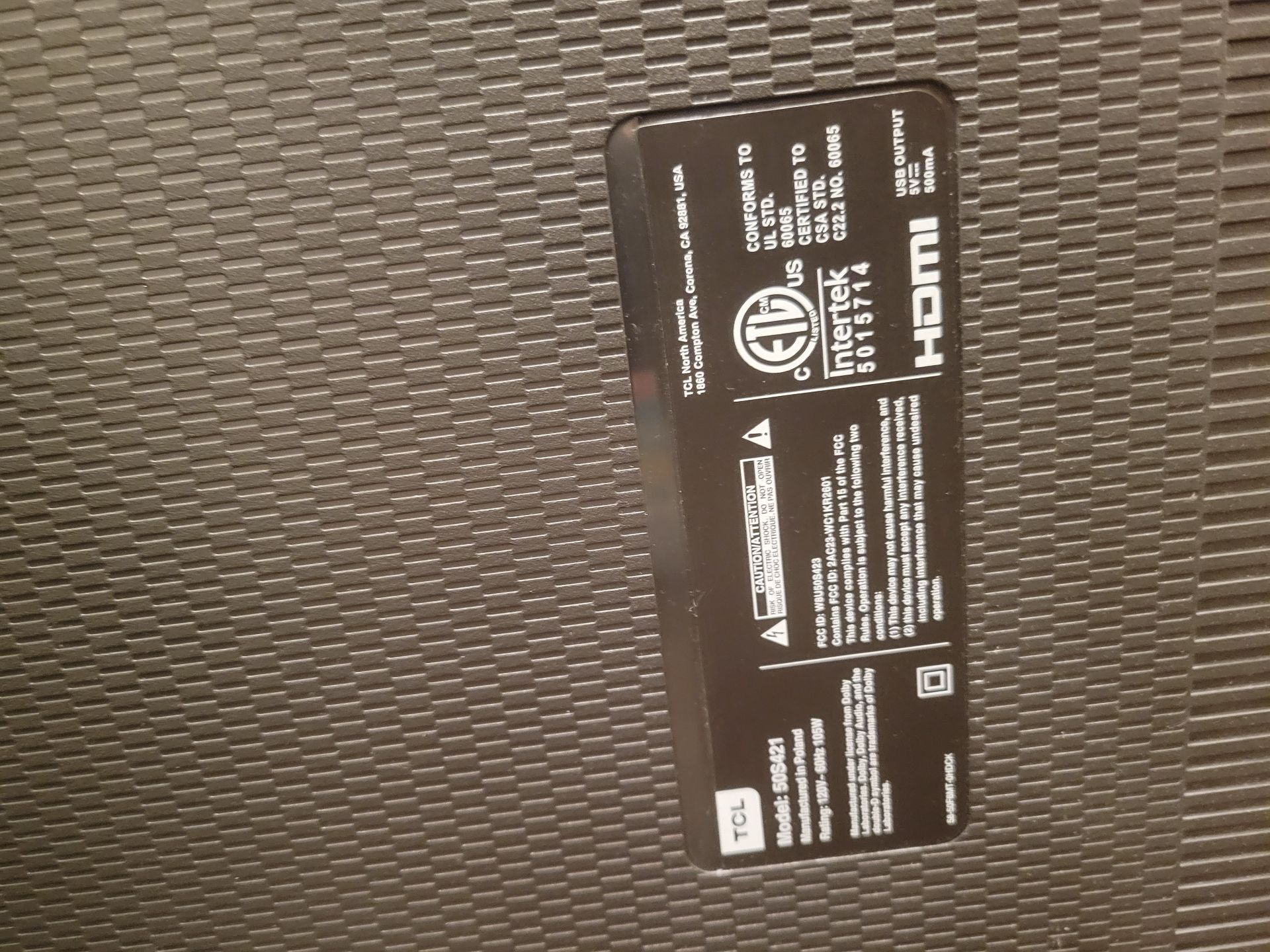 TCL 50" Class 4K UHD LED Roku Smart TV