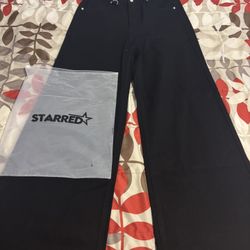 Jet Black Denim Baggy Pants! 