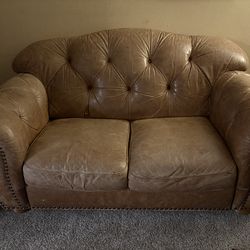 Free leather loveseat