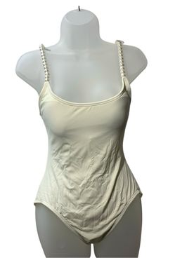 Kate Spade New York Womens String of Pearls One-Piece Swimsuit Medium Swimwear