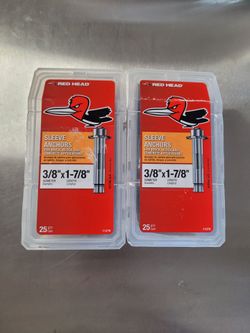 Red Head Sleeve Anchors 3/8"×1-7/8" (Qty: 48)