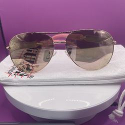 GUESS Gafas de sol aviador de metal para mujer