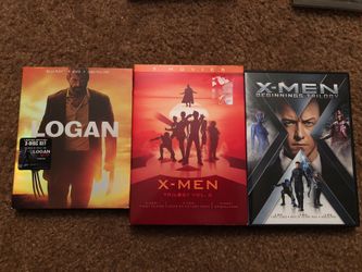 X MEN new trilogy collection and Logan on Blu-Ray.
