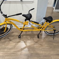 Kulana Lua Tandem Adult Beach Cruiser Bike Yellow NEW