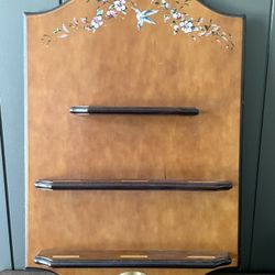 Vintage Wood Shelf Rack For Plate Trinket