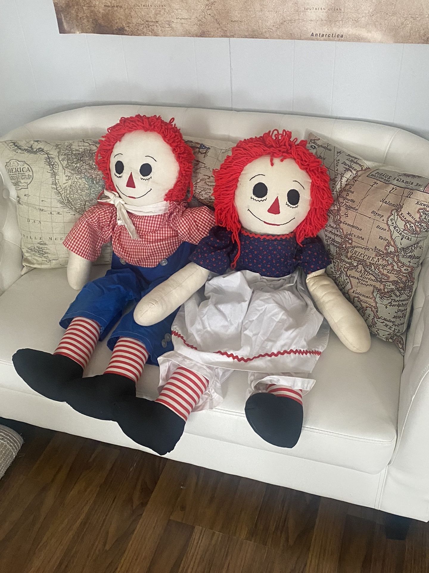 Soft Vintage Raggedy Ann & Andy Dolls