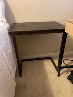 Sofa Side End Table Laptop Holder Multiple Stand Desk Walnut