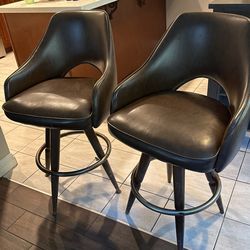 Leather Bar Stool Chairs 