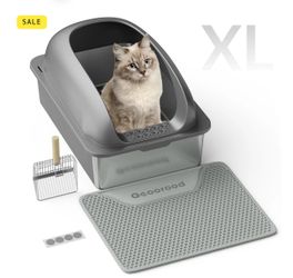 🐱 Geoorood Stainless Steel Cat Litter Box 🐾