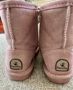Bearpaw Girl Boots Glittery Pink Size 9t