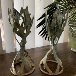 Metal Nautical Candle Holders