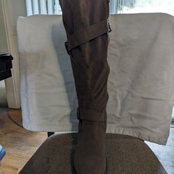Faux Suede Knee Boot 