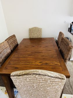 Pottery barn style oak table