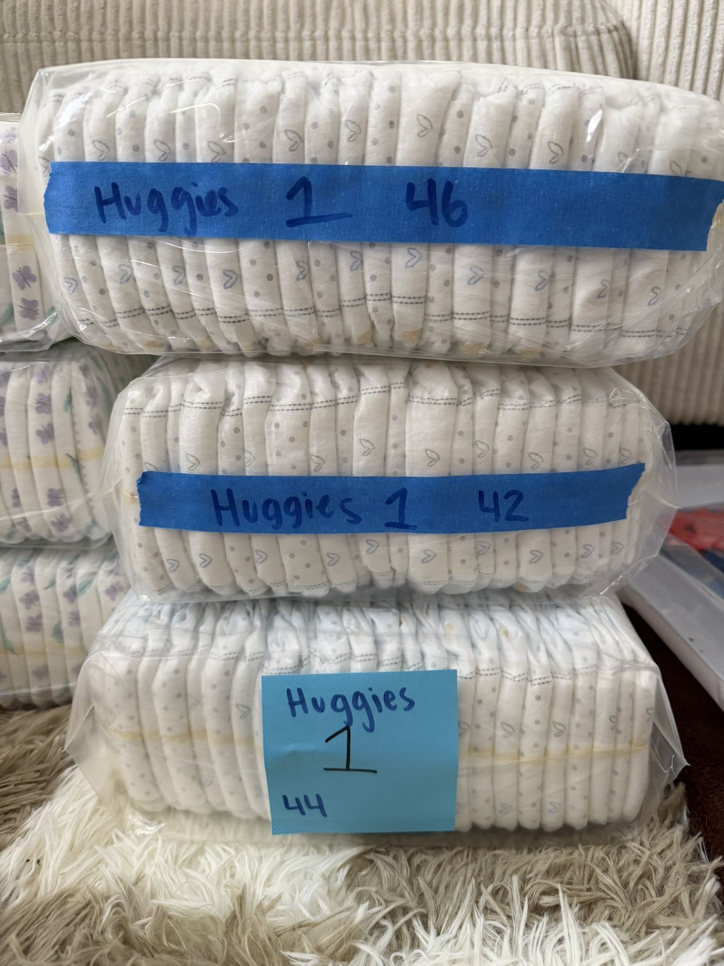 Diapers – Huggies, Pampers, Kirkland (Sizes N–2) – Bulk or Individual Packs