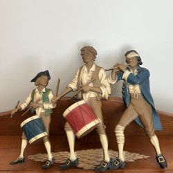 Vintage Sexton USA Metal Drummers Marching Colonial Revolutionary Wall Art 17.5” long x 14” tall