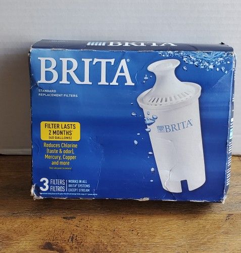 Brita Standard Pitcher Filters 3-Pack for Pitcher Replacement Filter