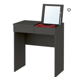 Gray IKEA Desk Vanity 