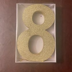 Glitter Gold Number 8