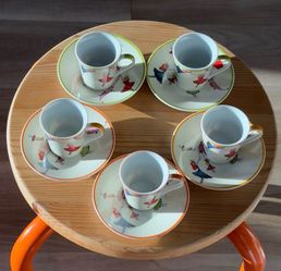 10-Piece Ceramic Tea Cup Set