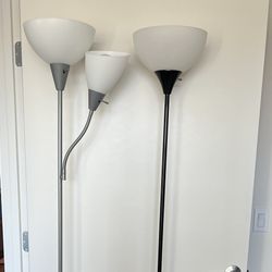 Standing Lamps - 1 gray And 1 Black