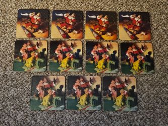 Coca Cola Santa Claus Christmas Cork Coasters