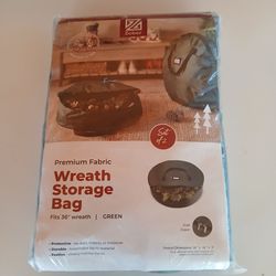 Zober Premium Fabric Wreath Storage Bag, Set of 2, 36"