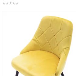 Techni Mobili Modern Contemporary Gold Tufted Dining Chairs 