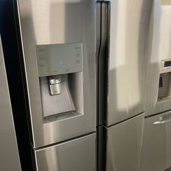 Samsung Four door refrigerator stainless steel