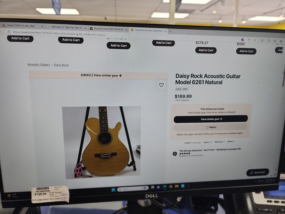 DAISY ROCK ACOUSTIC  GUITAR MODEL 6261