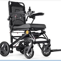 Lightweight Electric Wheelchairs for Adults Foldable Only 35lbs, 500W Dual Motors Motorized Wheelchairs for Seniors Support 250 lbs, All Terrain Trave