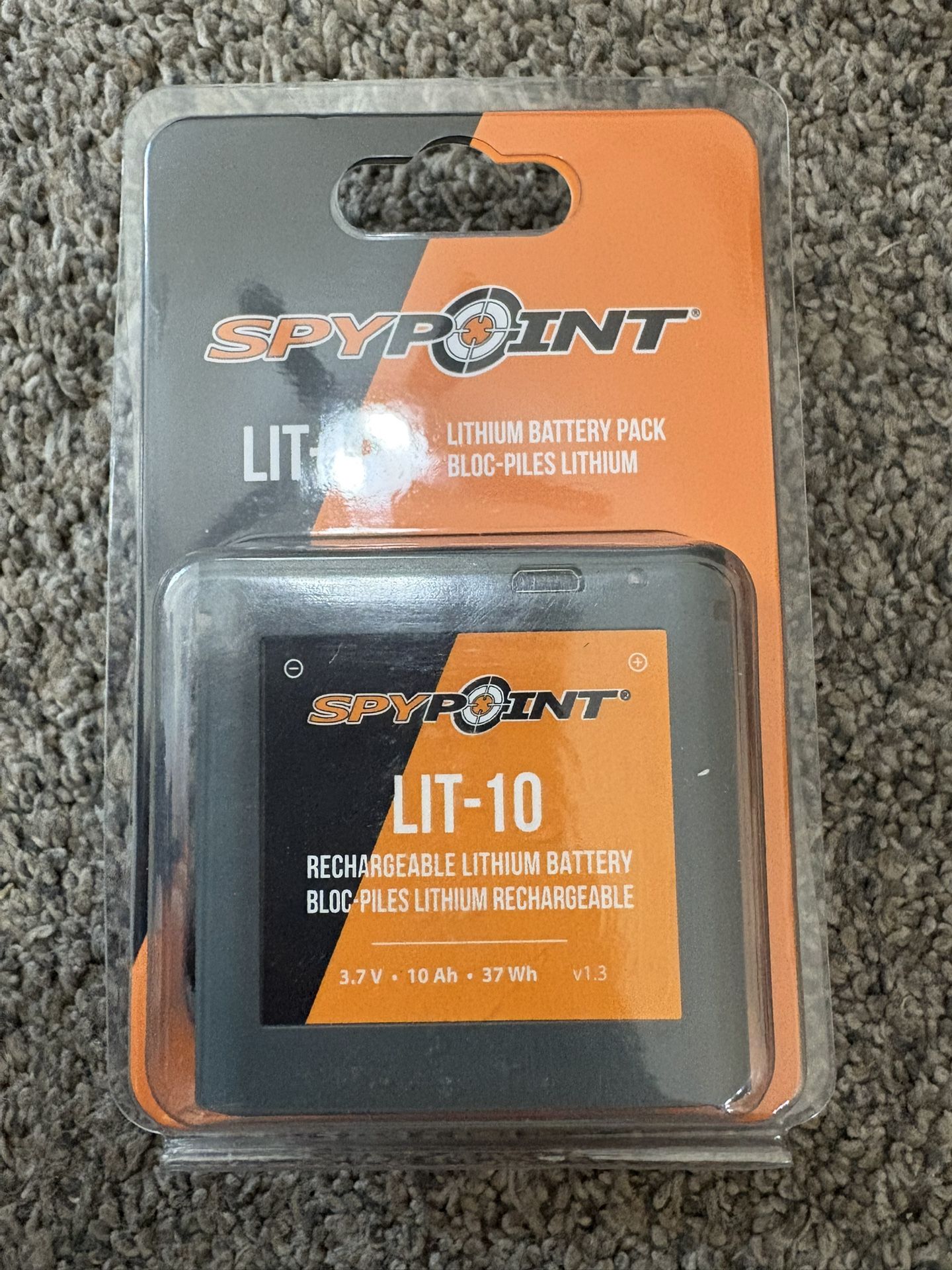 SPYPOINT LIT-10 3.7V Rechargeable Lithium Battery LINK-MICRO | CELL-LINK 10 200mAh for Cellular Trail Cameras with Charging Power Cable Included | Cel