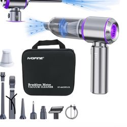 Vacuum/Air Duster 80,000RPM Super Power Mini Car Vacuum Cleaner 4-in-1 air Blower Gun Air Duster & Air Blower & Pump Hand Electric air Duster Handheld