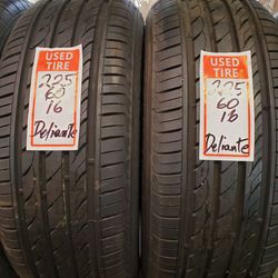 (2) 225/60/16 Delnite Great Pair