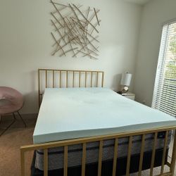 Gold Queen Bed Frame – Modern & Sturdy 