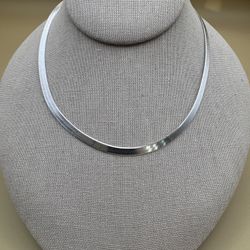 Plata 925 Cadena Panza De Vibora 16 Inches. 