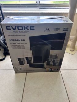 Evoke Technology Model 50 5.1 Home Theater Speaker System – 1500W Surround Sound