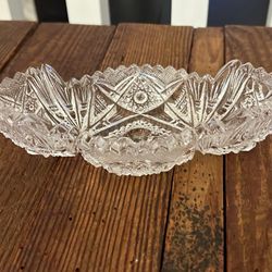 Vintage Imperial Glass AIG Crystal Clear Relish Dish