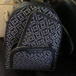 Mk backpack with matching wallet