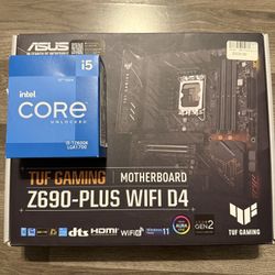Intel i5-12600K + ASUS TUF Z690-PLUS WiFi D4 Motherboard Combo
