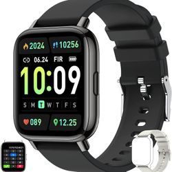 Smart Watch for Men Women Fitness: (Make/Answer Call) Bluetooth Smartwatch for Android Phone iPhone Waterproof Run Sport Digital Watches Blood Pressur