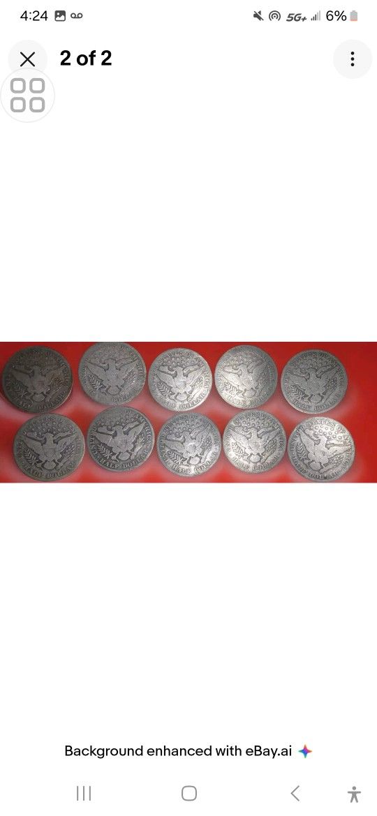 Barber Half Dollars Silver Us Coins Good Vf