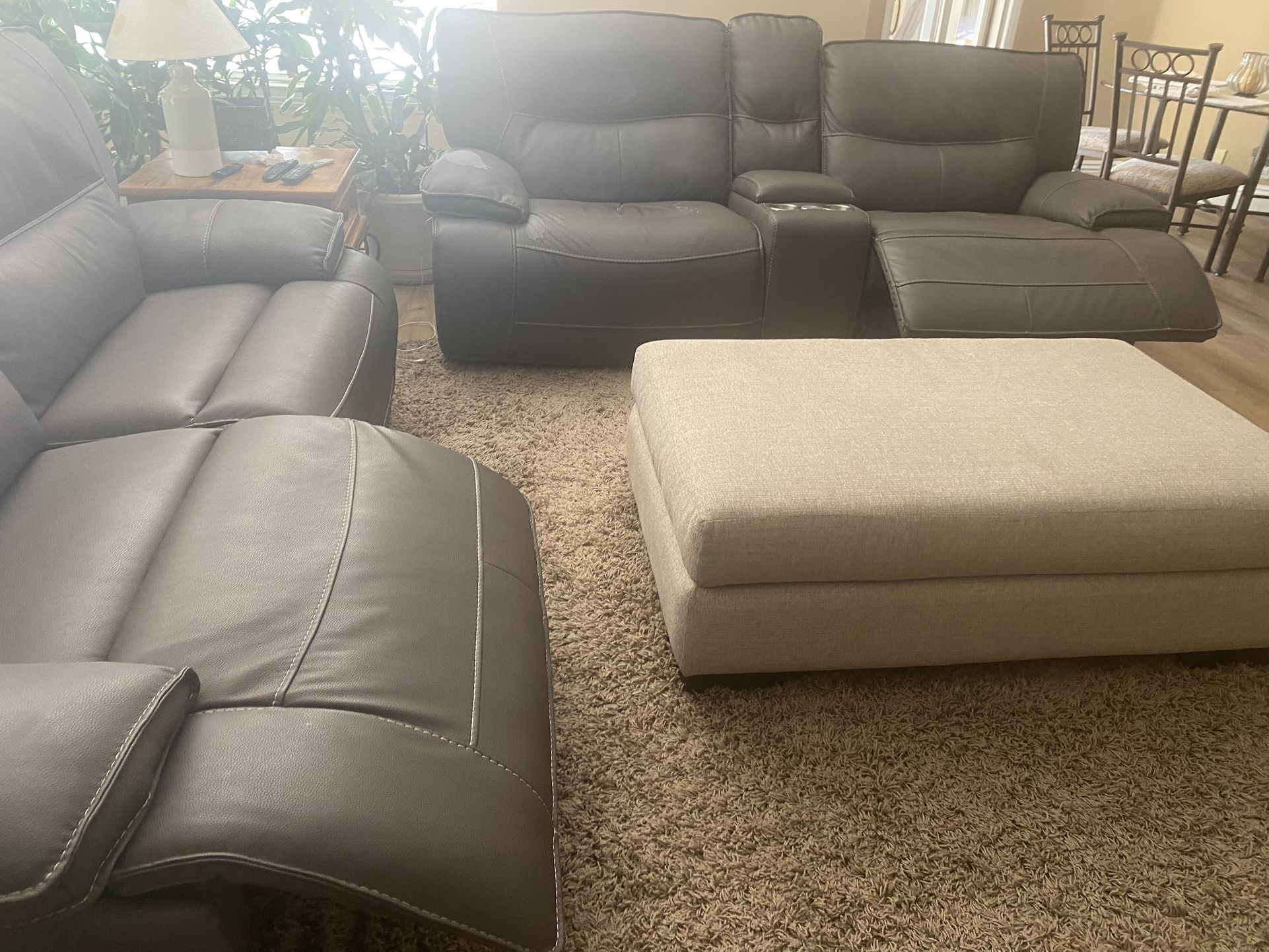 Power Reclining Sofa, Loveseat & Ottoman