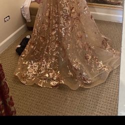 Rose Gold Prom Dress 