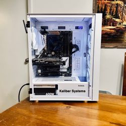 Custom White Gaming Computer with Intel i5 6600, 1650 GTX, 512GB NvME SSD