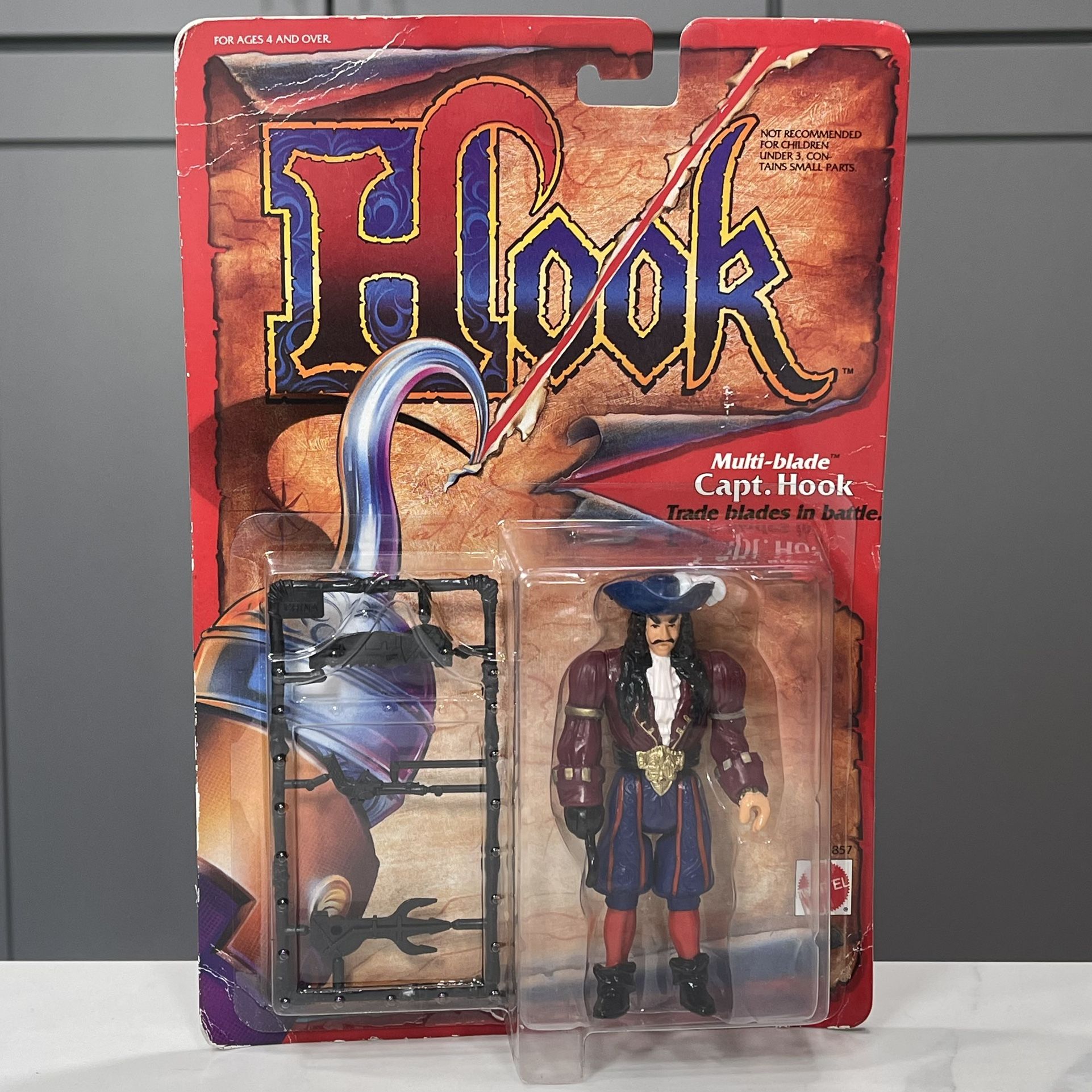Vintage 1991 Mattel Captain Hook Movie Action Figure
