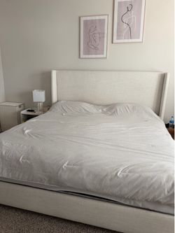 White King Size Bed (mattress and box spring included)
