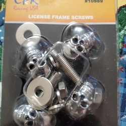 License Frame Screws- Skulls