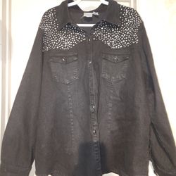 Vintage Denim Studded Jacket
