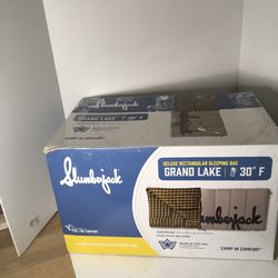 New Slumberjack Grand Lake 30° Deluxe Rectangular Sleeping Bag 