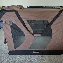 Large Brown Soft Dog Crate